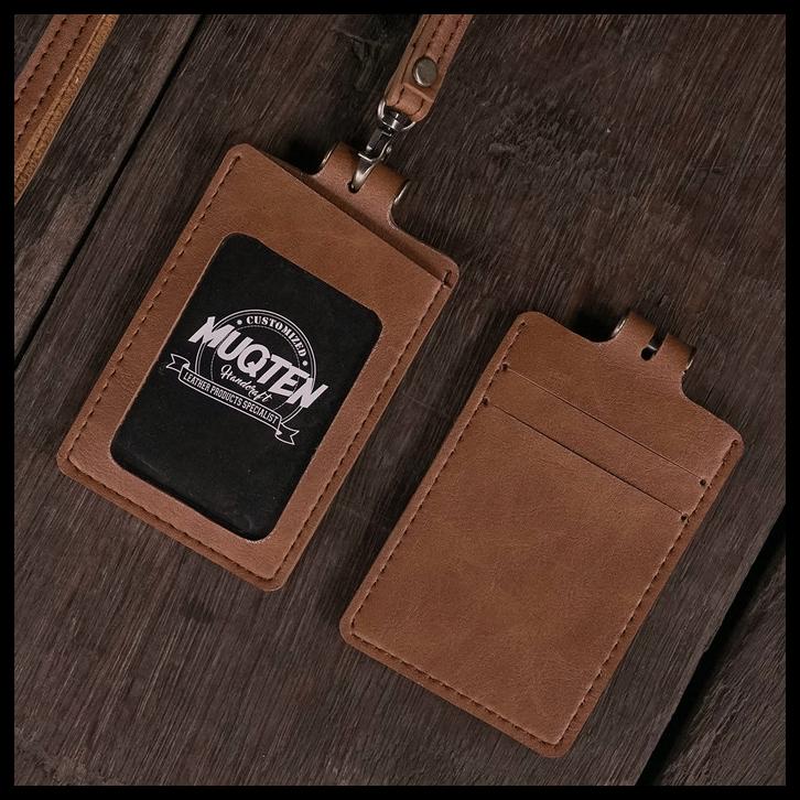 

Name Tag Id Card Holder Temboro Kalung Premium Id Badge Leather