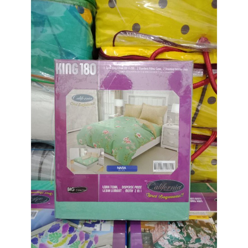 Sprei California King 180x200 cm Selembut Sutra Kualitas Premium