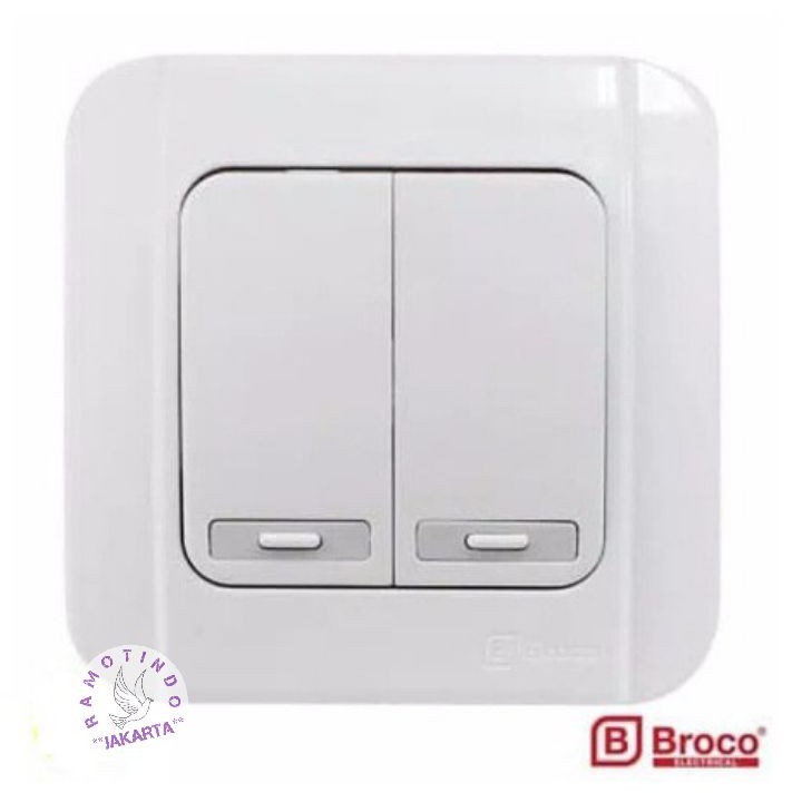 Saklar Seri Broco 2G Galleo G162-55S Double