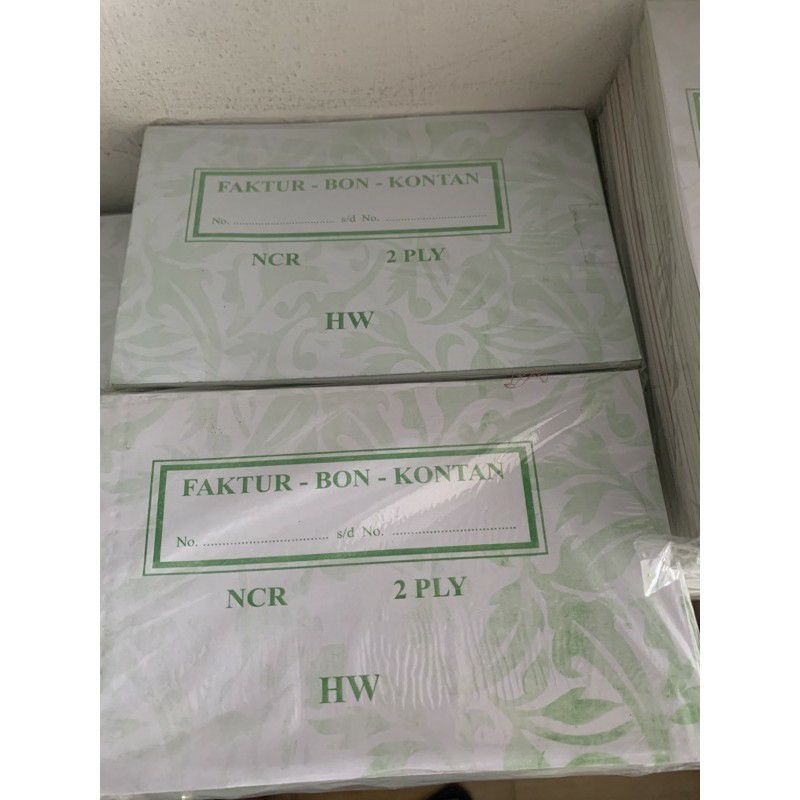 Faktur Bon Ncr 2 ply kecil ke samping / Bon Faktur Tidur