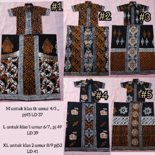 BAJU SETELAN ANAK 4TH SAMPAI 9TH MUSLIM ETHNIC SARUNG BATIK CAP DAN HEM KELAS TK-2SD MODERN MURAH