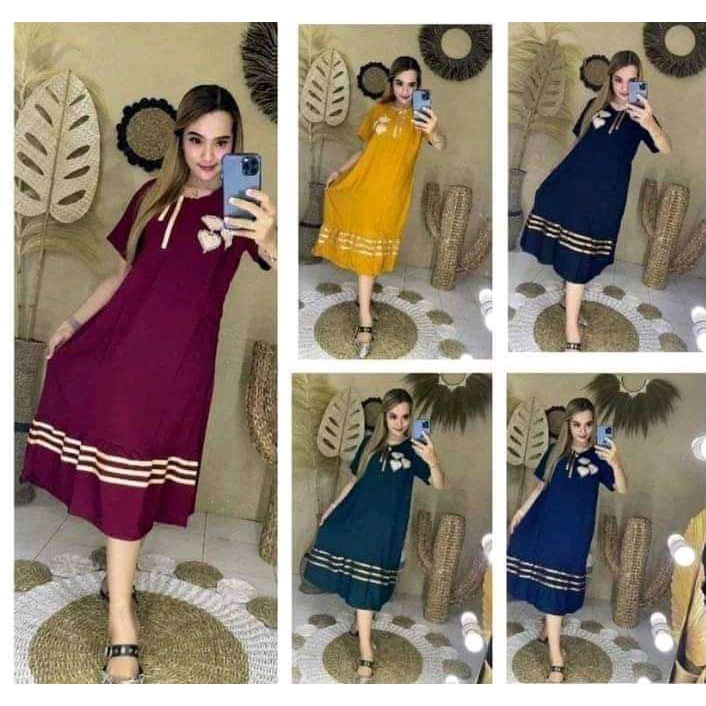 daster andin kekinian pita love murah ori tebal terbaru ikatan cinta jumbo motif polos salur panjang