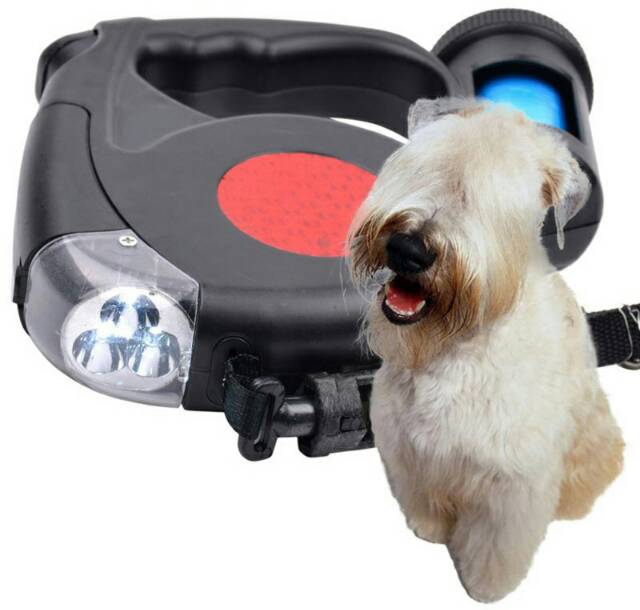 Tali Anjing/ Automatic Retractable Dog Leash with LED Flashlight OMHAKQBK