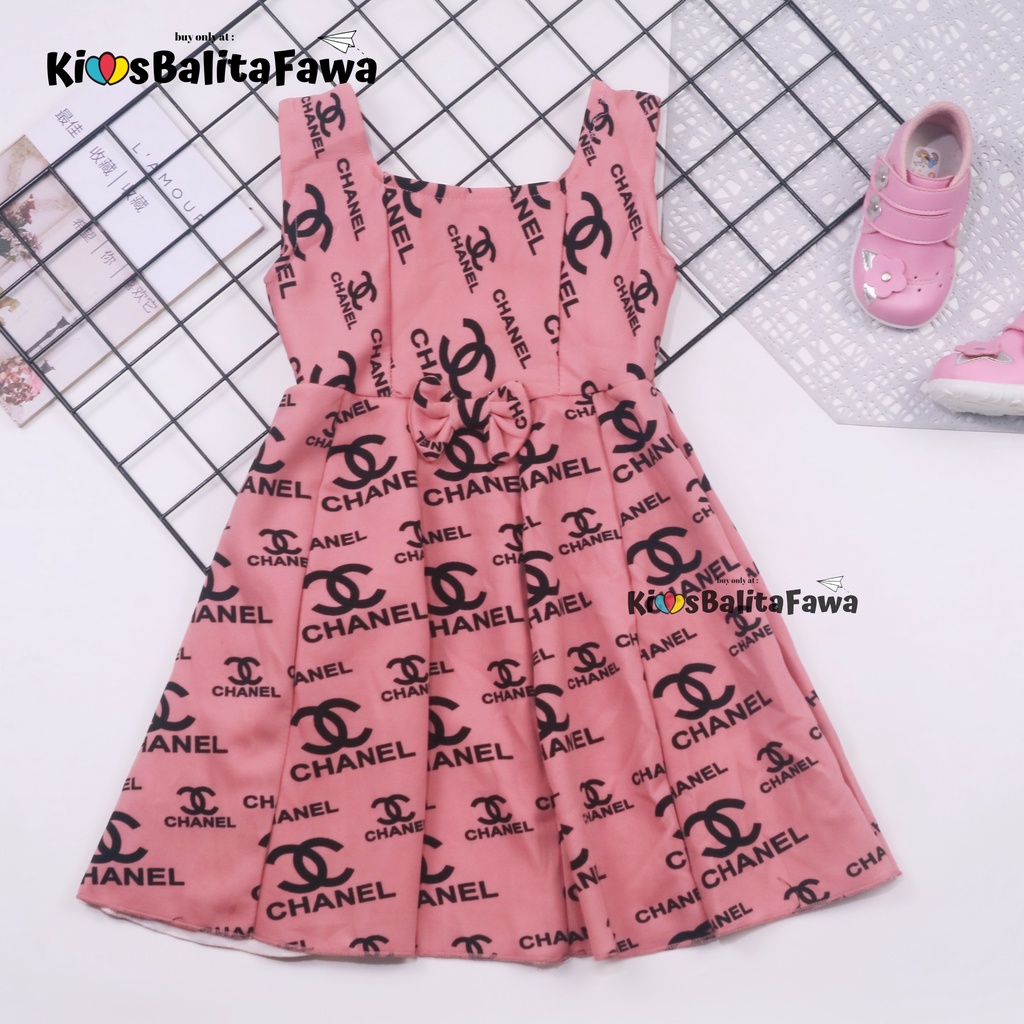 Dress Clairine uk Bayi - 7 Tahun / Baju Anak Perempuan Murah Dres Polos Yukensi Adem Pakaian Murah-7