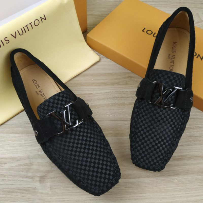 SEPATU LOAFER PRIA LV3399 BLACK PREMIUM TERBARU