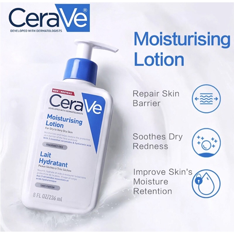 CeraVe Daily Moisturizing Lotion 236ml CeraVe Moisturizer CeraVe Daily Moisturising Cream
