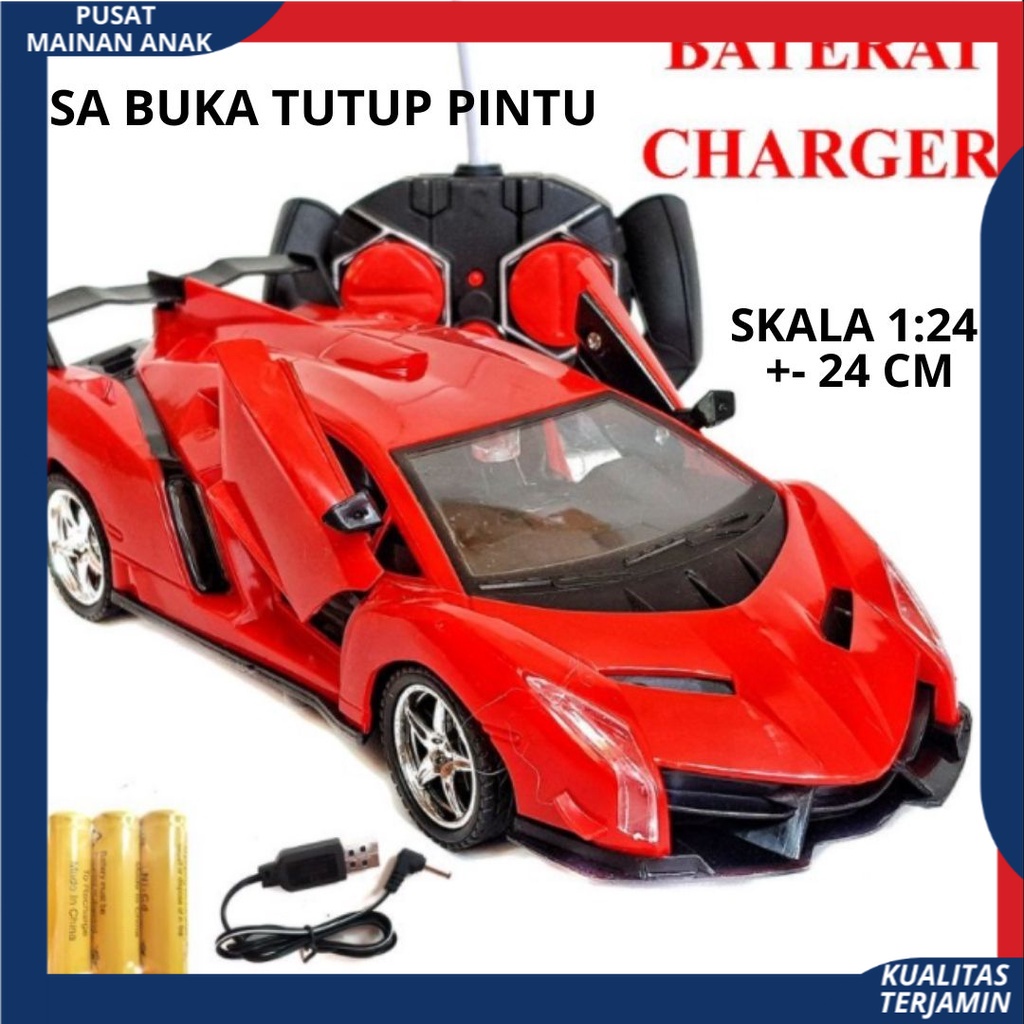 Mainan Remot Control Balap Sport Car Balap Bisa Buka Pintu Baterai CAS Versi Terbaru