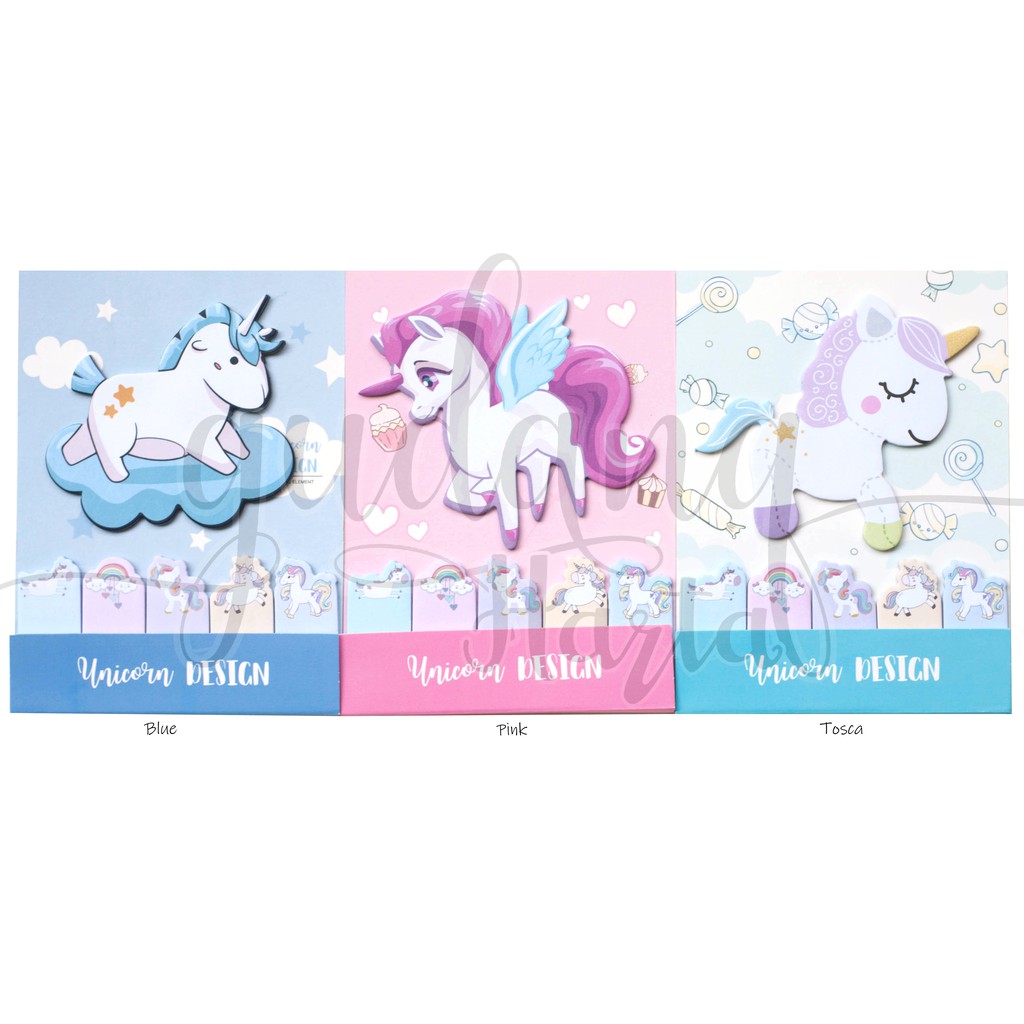 

Sticky Notes Flying Unicorn Memo Lucu Unik GC 301193