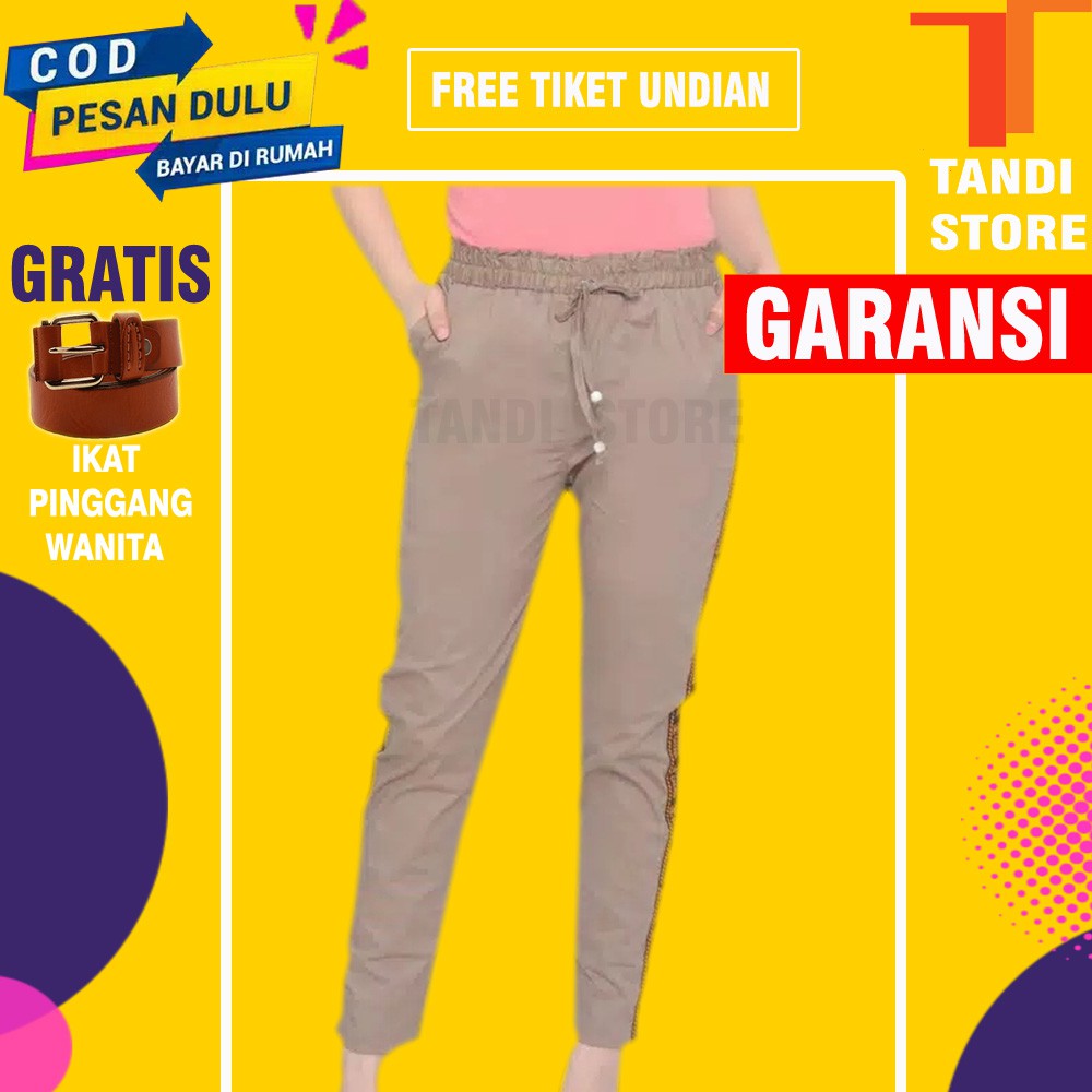 celana bawahan panjang kekinian joger korean style wanita perempuan dewasa korea  HALUS BONUS