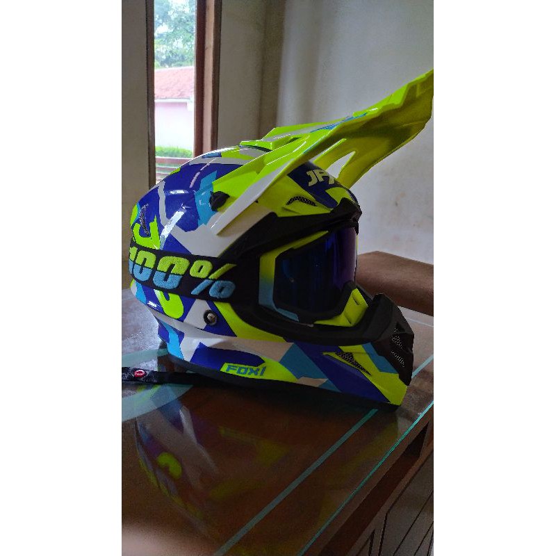 Helm JPX original+google kacamata mata 100%