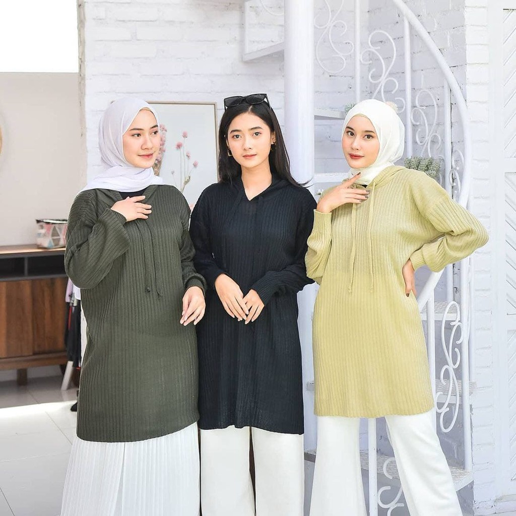 Nara Grosir - Zarra Long Hodie | Fashion Terkini | Sweater Termurah