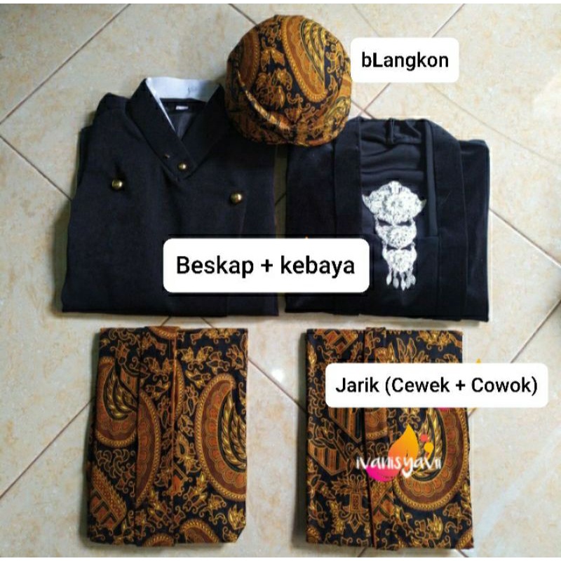 Full Set Baju Prewed Jawa - Warna LENGKAP