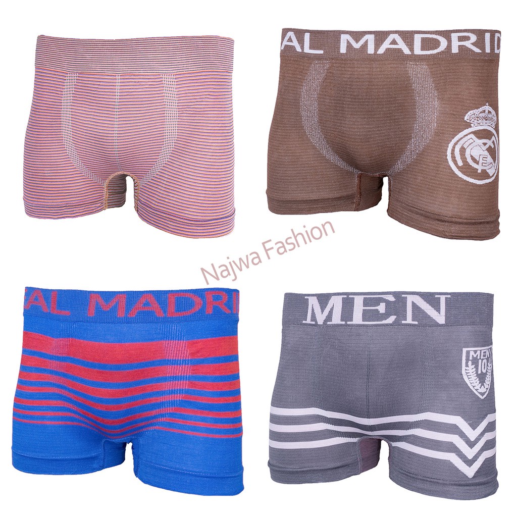 IL - BOXER PRIA PREMIUM | CELANA DALAM PENDEK PREMIUM | CELANA REAL MADRID | CELANA MEN RAJUT | BAHAN RAJUT MEN