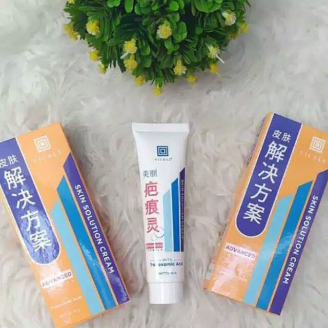 Vicell Skin Solution Cream 60 gr | Menghilangkan Bekas Cacar &amp; Jerawat | Original 100%