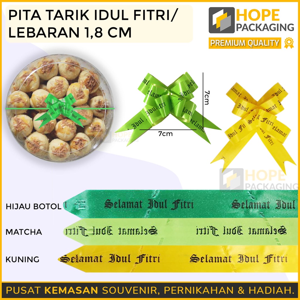 Pita Serut Lebaran / Pita Tarik / Pita Parcel Serut Idul Fitri Lebaran 38 x 1.5 cm