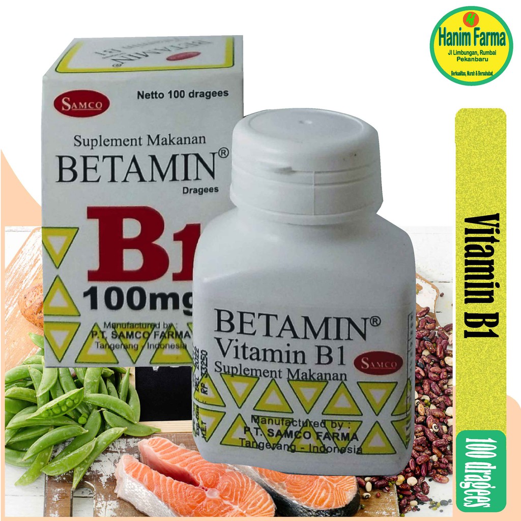 Betamin Vitamin B1, Vitamin Syaraf, 100 dragees