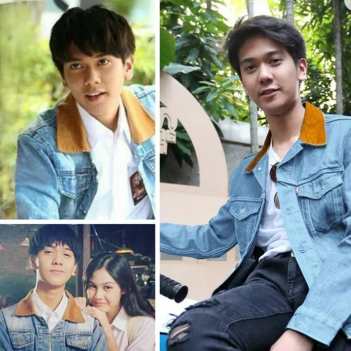 JAKET PRIA Trend Line ADIDAS Laki Laki Cowok Abu H fashion R8M2 Jaket Jeans Dilan 1990