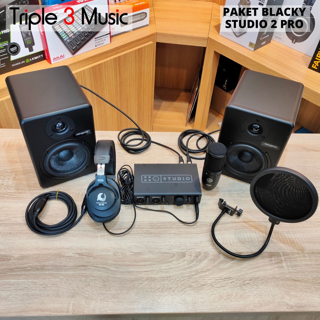 PAKET RECORDING LENGKAP MIDIPLUS STUDIO 2 PRO AKG With Speaker