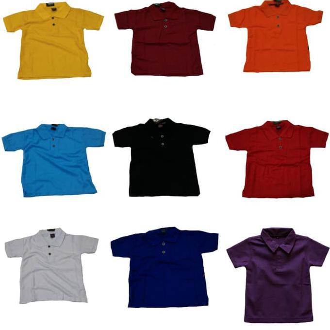 Bagar712- Polo Kerah Anak - Kaos Kerah - Shirt Anak - Polo Polos - Baju Anak - M, Putih 367S
