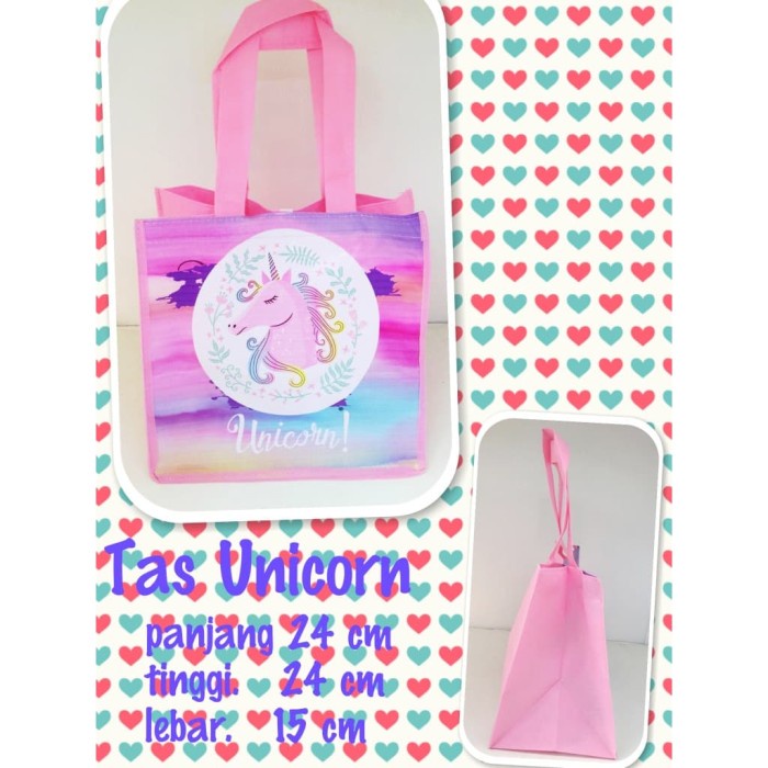 

✨ BISA COD ✨ Souvenir ulang tahun goodiebag tas tenteng unicorn