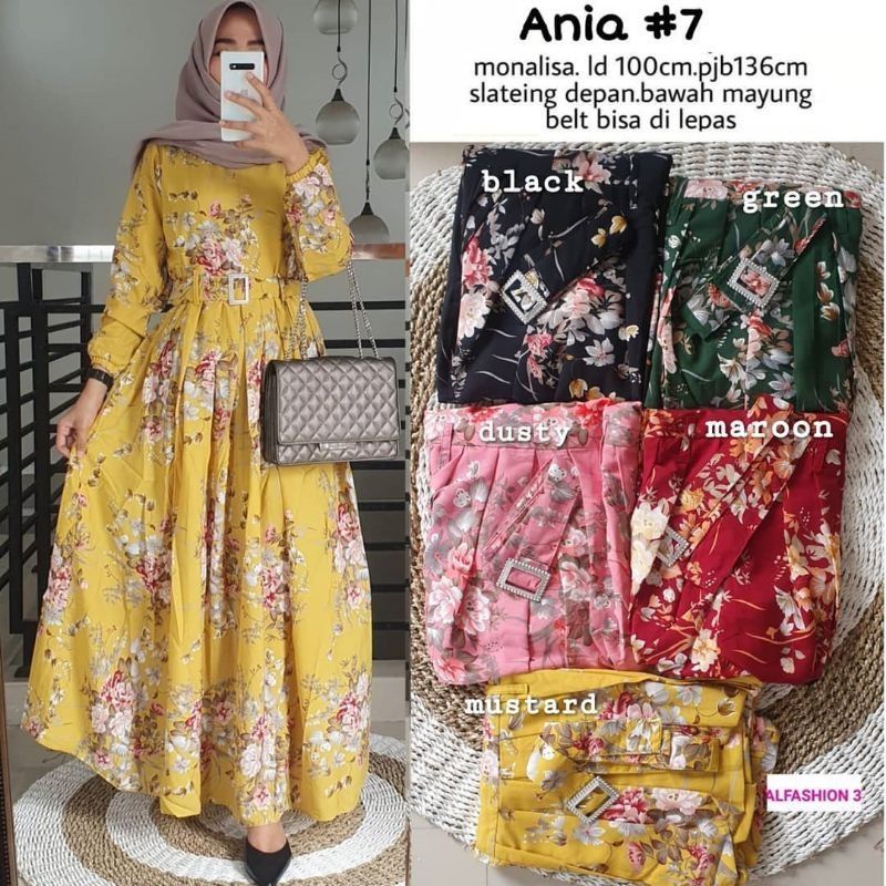 Ania 3 - Gamis Ania 3 / Ania Maxy LD110 FREE BELT /  Maxy Monalisa Busui / R.8 - 236-5818 / R.12 - 236-5924