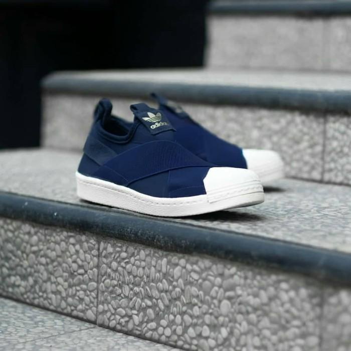Adidas Superstar Slip On Navy Original