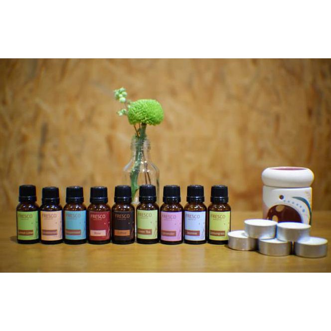 Zq5V Paket Tungku & 4 Aromatherapy & 1Set Lilin | Aromaterapi Aroma Terapi Aelt