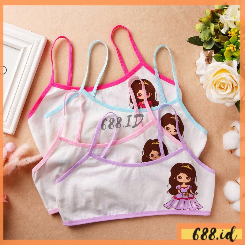 Miniset Anak Remaja Perempuan Motif Kartun Bahan Katun Impor Miniset Untuk Anak 8-14 tahun Bra BH Anak Remaja MN 01