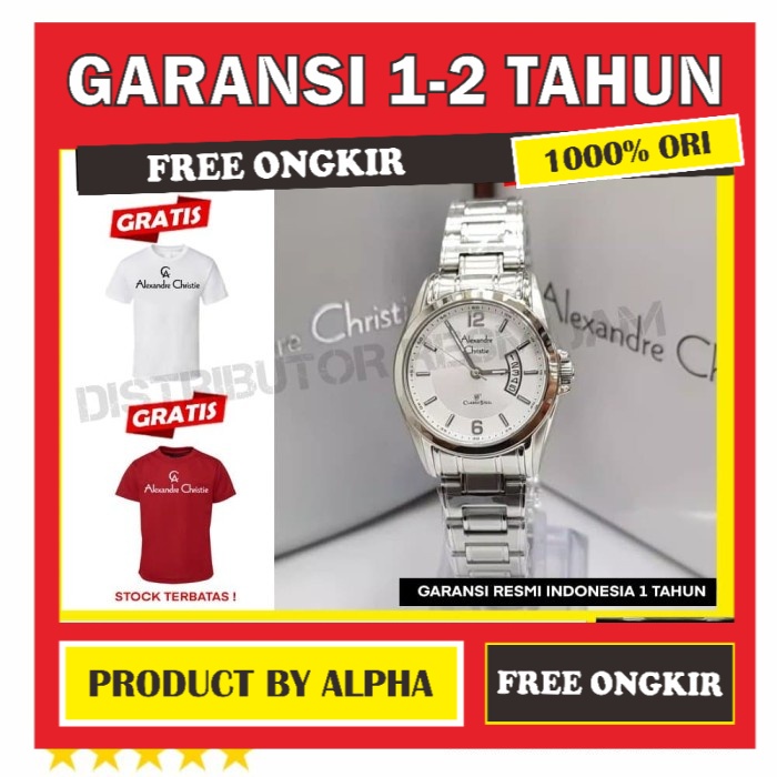 JAM TANGAN ORIGINAL ALEXANDRE CHRISTIE AC8289 AC 8289 AC8289LD 12BULAN GARANSI RESMI ORI WANITA CEWE