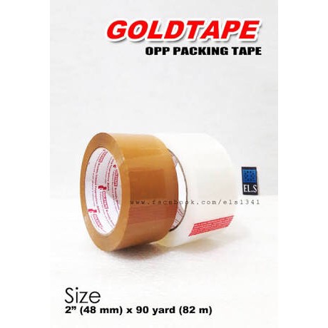 

Lakban opp bening/coklat gold tape