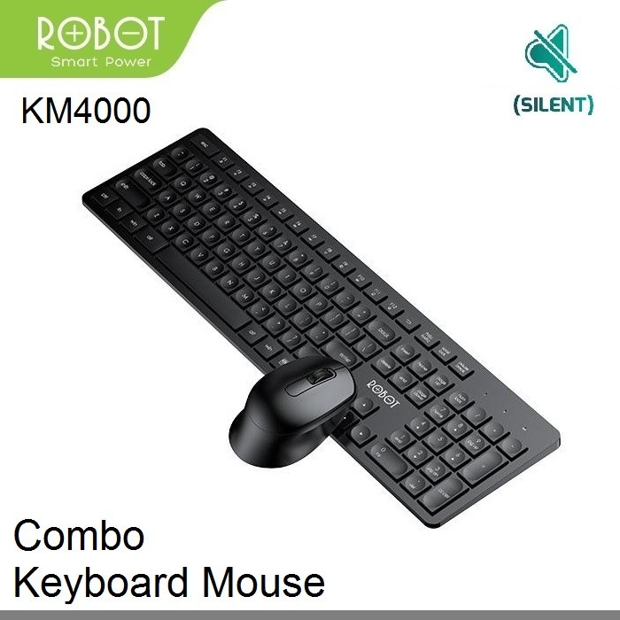 Keyboard Mouse Combo Wireless ROBOT KM4000 KM 4000