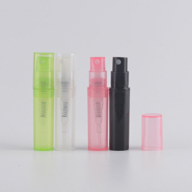 Botol Parfum Spray Plastik 2ml 3ml 5ml / Model Vial Press Pen Putih Transparan / Mini Travel Sample Size