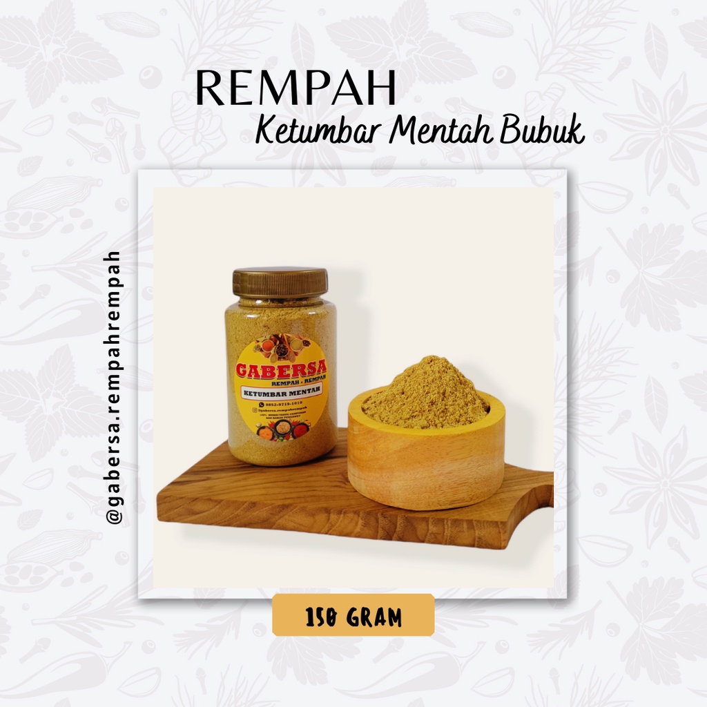 

Ketumbar bubuk / ketumbar mentah bubuk asli tanpa campuran isi 150gram (Gabersa)