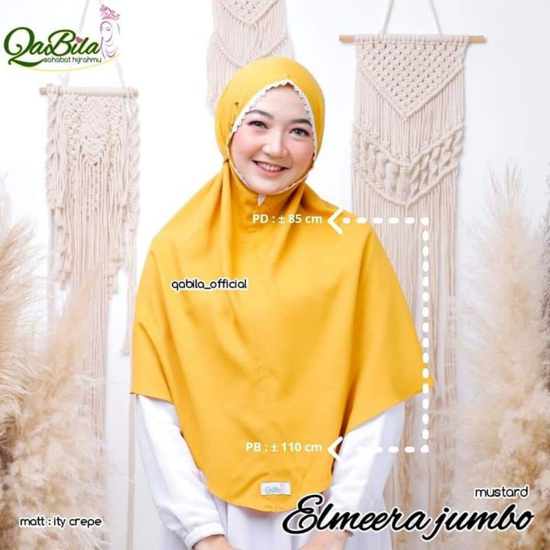 Bergo Elmeera  Mustard Jumbo Qabila