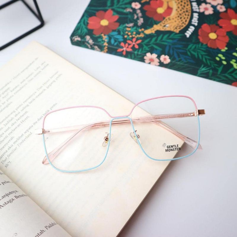 Frame 1578 | Kacamata kotak besar | Paket kacamata minus/plus/cyl/antiradiasi | Korean style