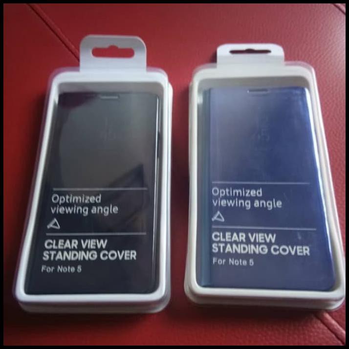 Flip Cover Handphone Flip Samsung Galaxy Note 5 Note5 Clear View Standing Cover