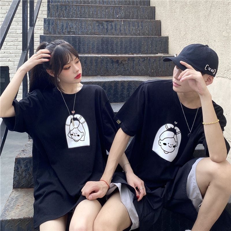 MYSTIQUE.ID-BAJU KAOS COUPLE CUTE FULL LOVE T-SHIRT LUCU DAN AESTHETIC