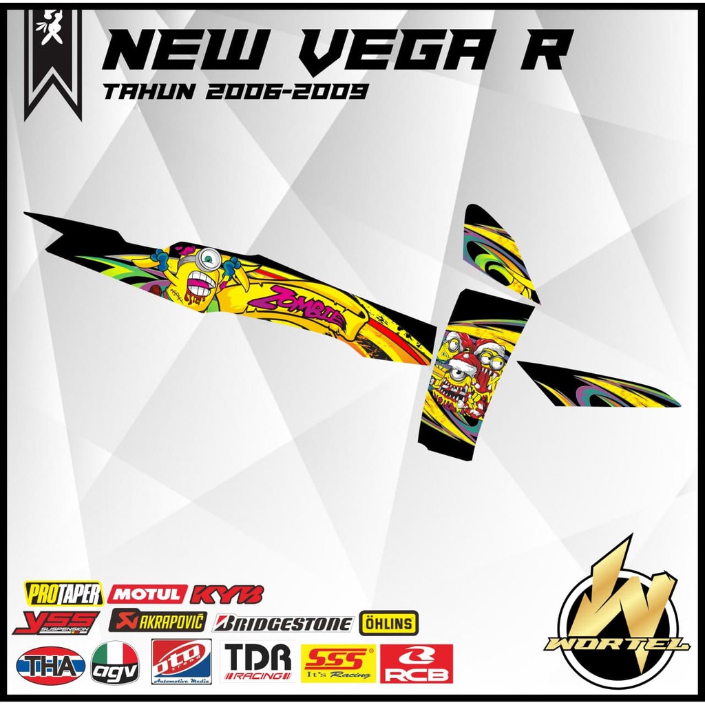 Striping Vega R New-Stiker Lis Decal Motor New Vega R Minion Zombi