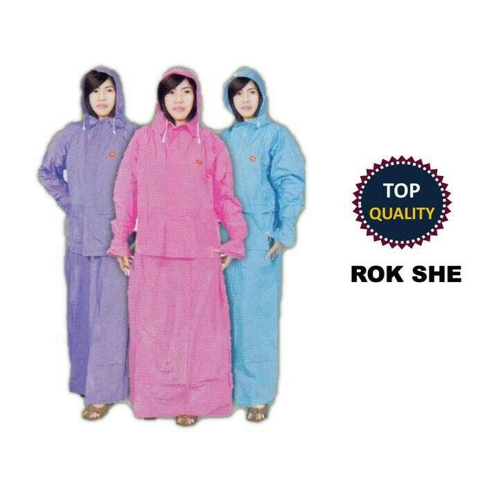 Jas Hujan Rok Gamis Wanita SHE Indoplast