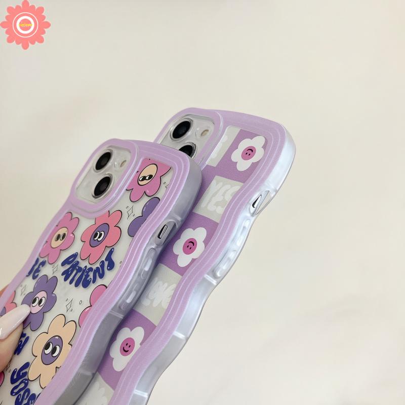 Ins Korea Kartun Lucu Smiley Bunga Casing Samsung A14 A04 A04S A32 A50 A50s A03 A13 A03s A04E A20 A30 A20S A53 A33 A51 A21s A52 A23 A12 A02s A22 A31 A30s A52s A11 M22 M32 M12