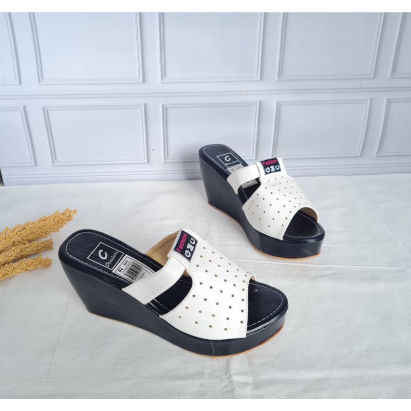 ABBUSHOES  Nn 28 wedges laser sol karet gmc fashion 7cm