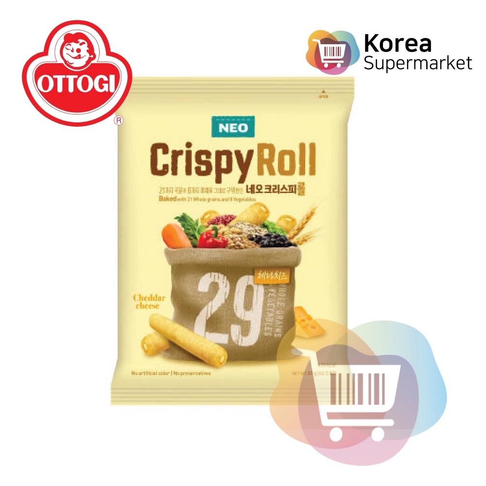 Neo Crispy Roll Cheddar Cheese 80gr - Korea Healthy Snack