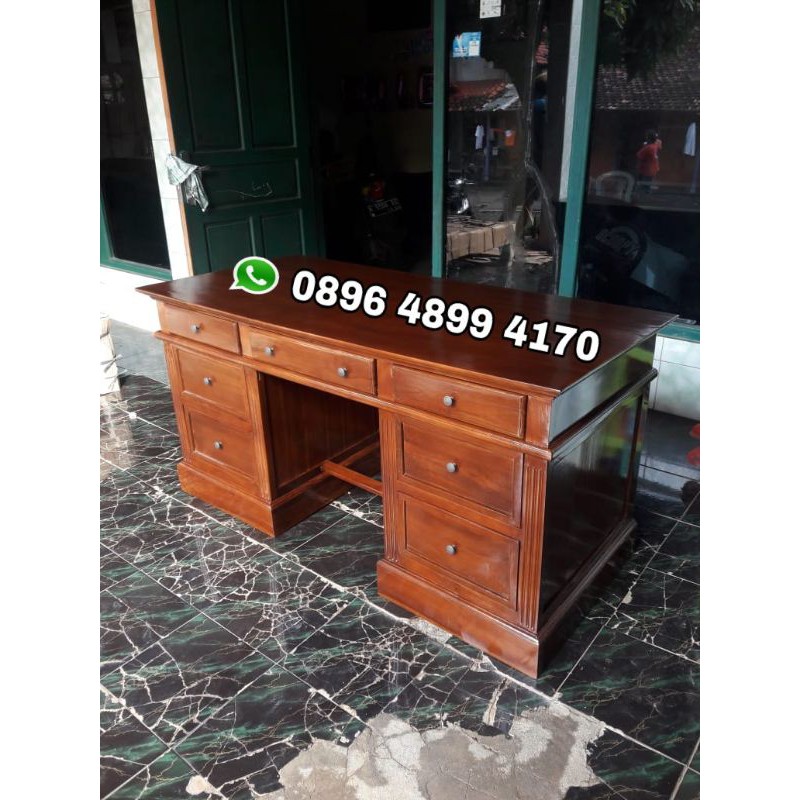 meja kantor kayu jati meja kerja jati pilihan