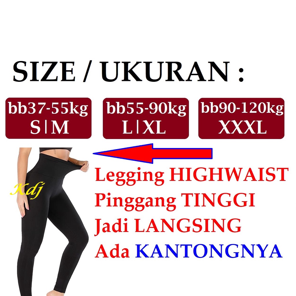 Legging KANTONG High Waist Size Slim Sampai JUMBO super Nyaman Dipakai Leging Wanita Lejing Wanita Celana Wanita Celana Senam Jumbo hw Sport olah raga olahraga