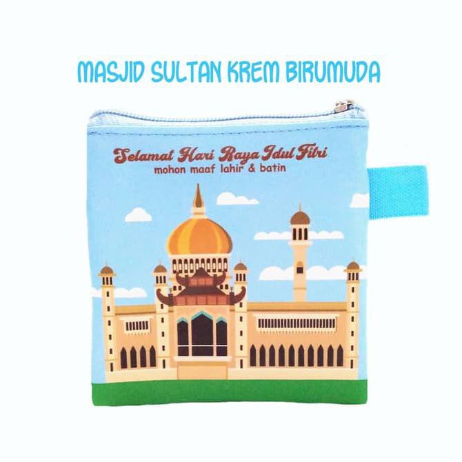 

promo Amplop Lebaran MASJID SULTAN KREM BIRU MUDA Dompet Pouch Amplop Angpao