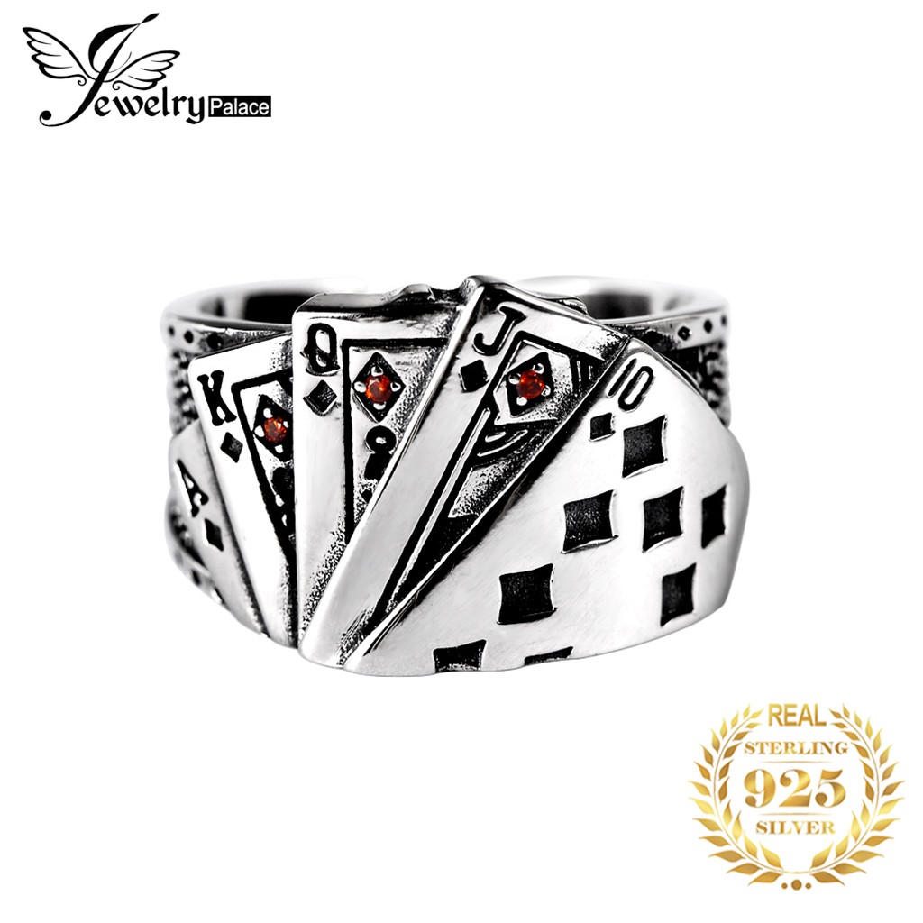 Perak 925 Asli Pria Kreatif Solitaire Disesuaikan Cincin Fashion Perhiasan/Cincin Lelaki/Cincin Perak