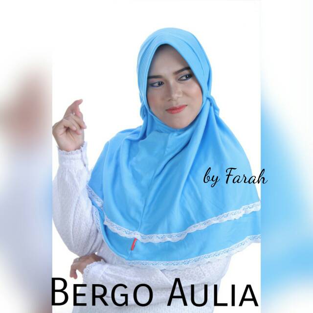 Jilbab Bergo Aulia / Jilbab Bergo Kaos Antem Renda Tali