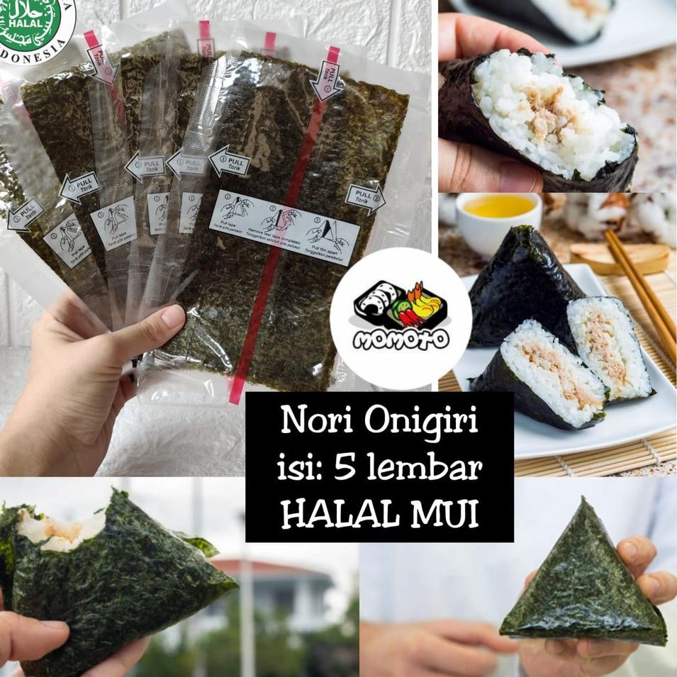 

Best Product Nori Onigiri Wrapper Halal MUI 5 lembar / Rumput Laut Import untuk Nasi Kepal Triangle Sushi Nori ➼➴ ➧ ➧