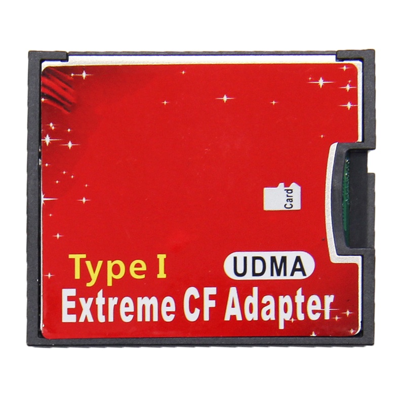 Adaptor Kartu btsg TF Ke CF, Adaptor Pembaca Kartu CF Flash Micro-SD/SDHC/SDXC 1port, Support Kartu Micro-SD