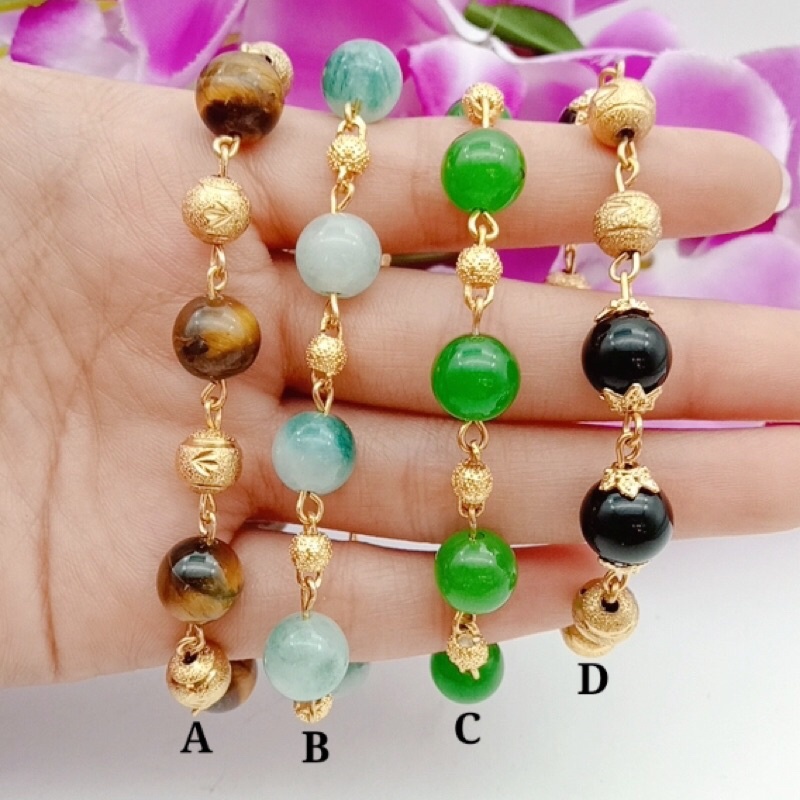gelang wanita lapis emas permata giok terlaris star+